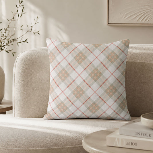 Rosewood Check Cushion Covers (Pack of 2)