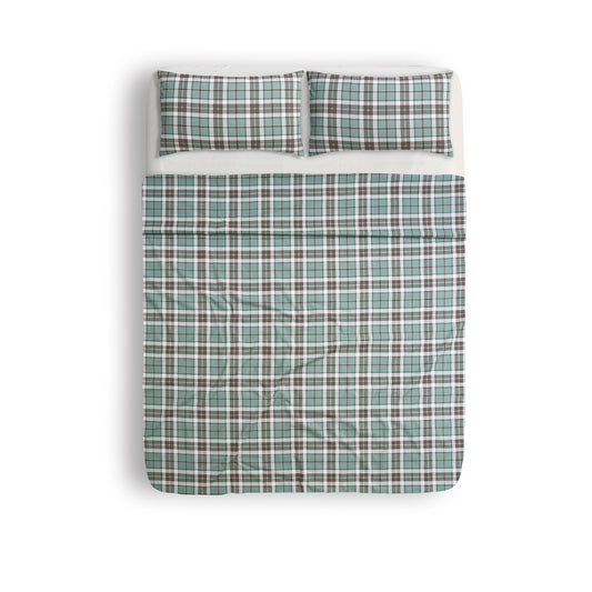 Evergreen Checks Bed Sheet Set