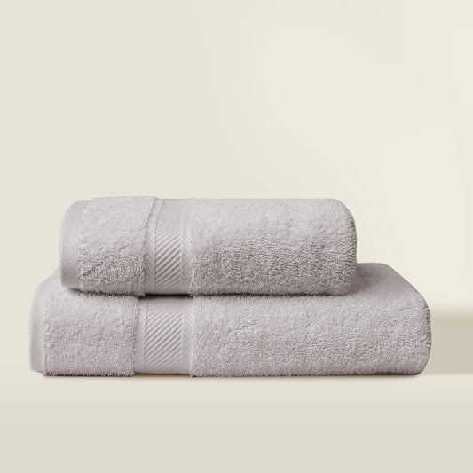 Luxury Cotton Towels - Grey (Pack of 2)