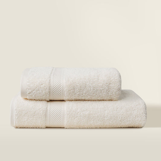 Luxury Cotton Towels - Off White (Pack of 2)