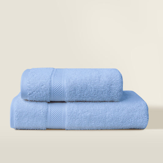 Luxury Cotton Towels - Sky Blue (Pack of 2)