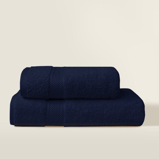Luxury Cotton Towels - Navy (Pack of 2)