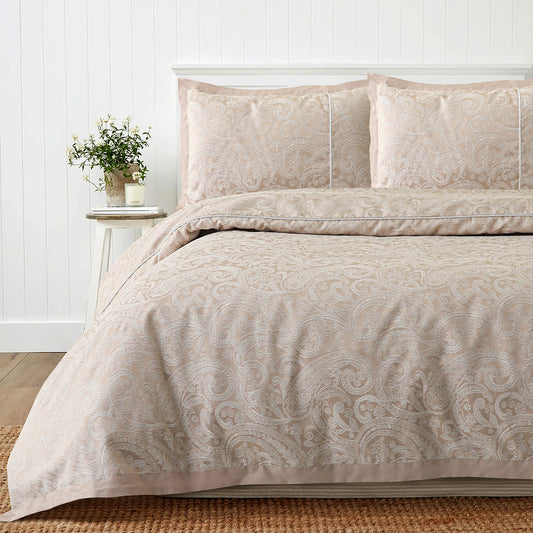 Olivia Natural Duvet Cover Set