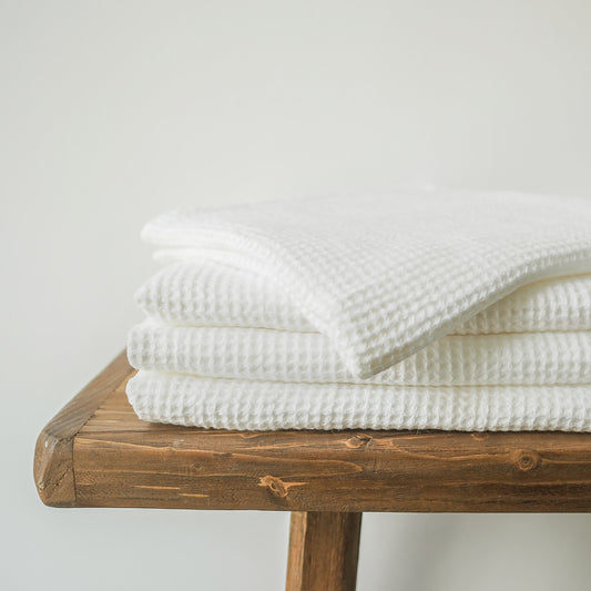 White Waffle Towel Set