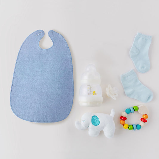 Baby Drooler Bib - Blue (Pack of 2)