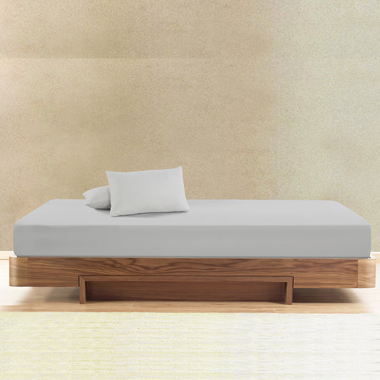 Microfiber Fitted Sheet Set - Misty Grey