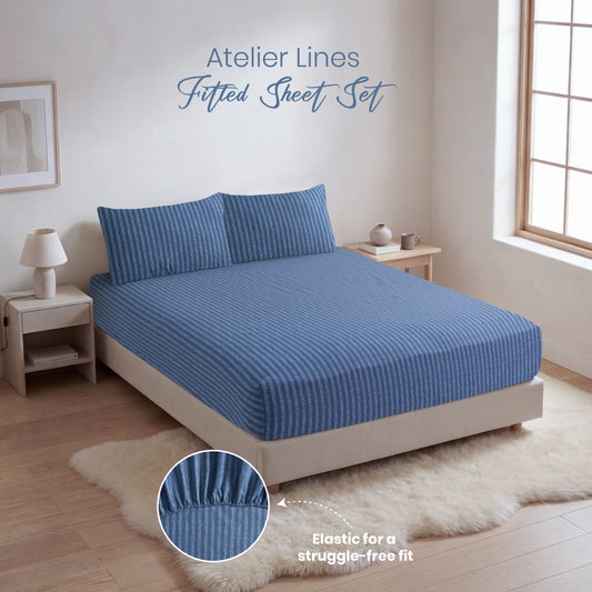 Atelier Lines Fitted Sheet Set