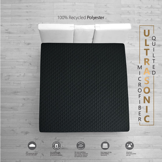 Microfiber Ultrasonic Quilted Waterproof Mattress Protector