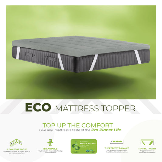 Silver Grey Extra Thick Mattress Topper